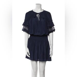 NWOT Ramy Brook NY Black Mini Dress with Ruffle Sleeves